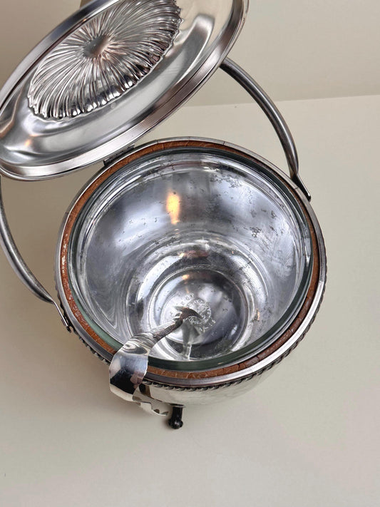 Victorian Silver plated Ice Bucket with Glass Liner