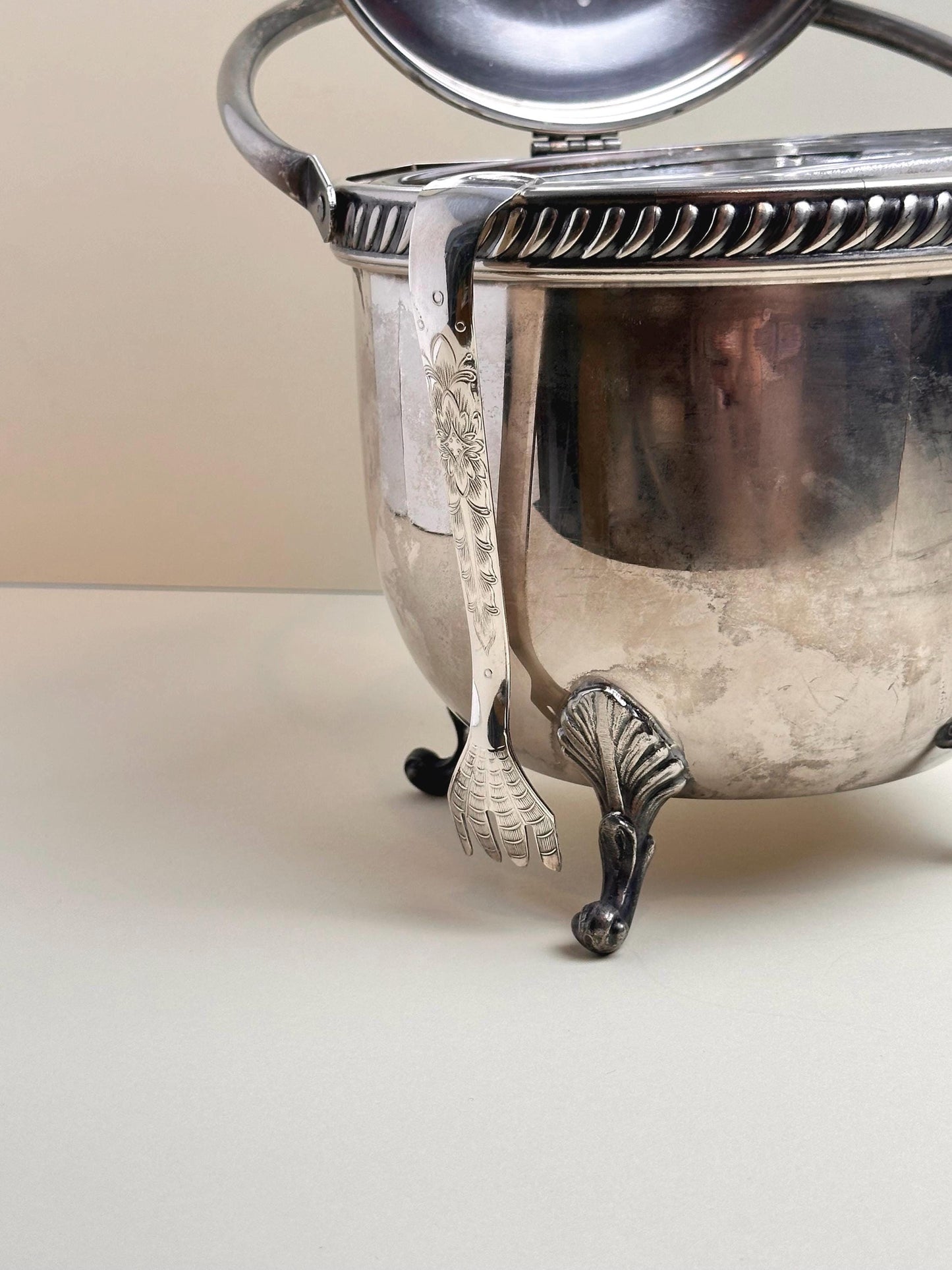 Victorian Silver plated Ice Bucket with Glass Liner