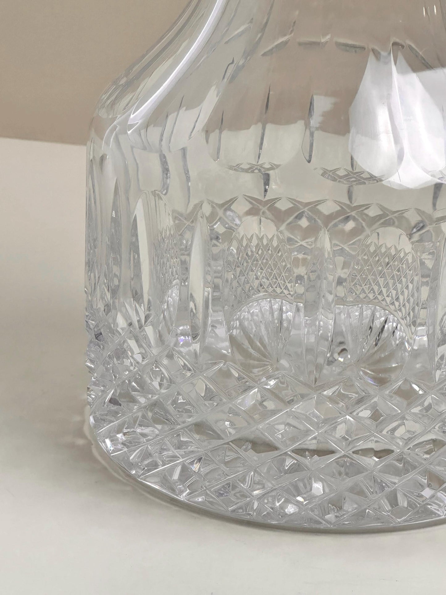 Italian Crystal Claret Jug with Silverplate Mount