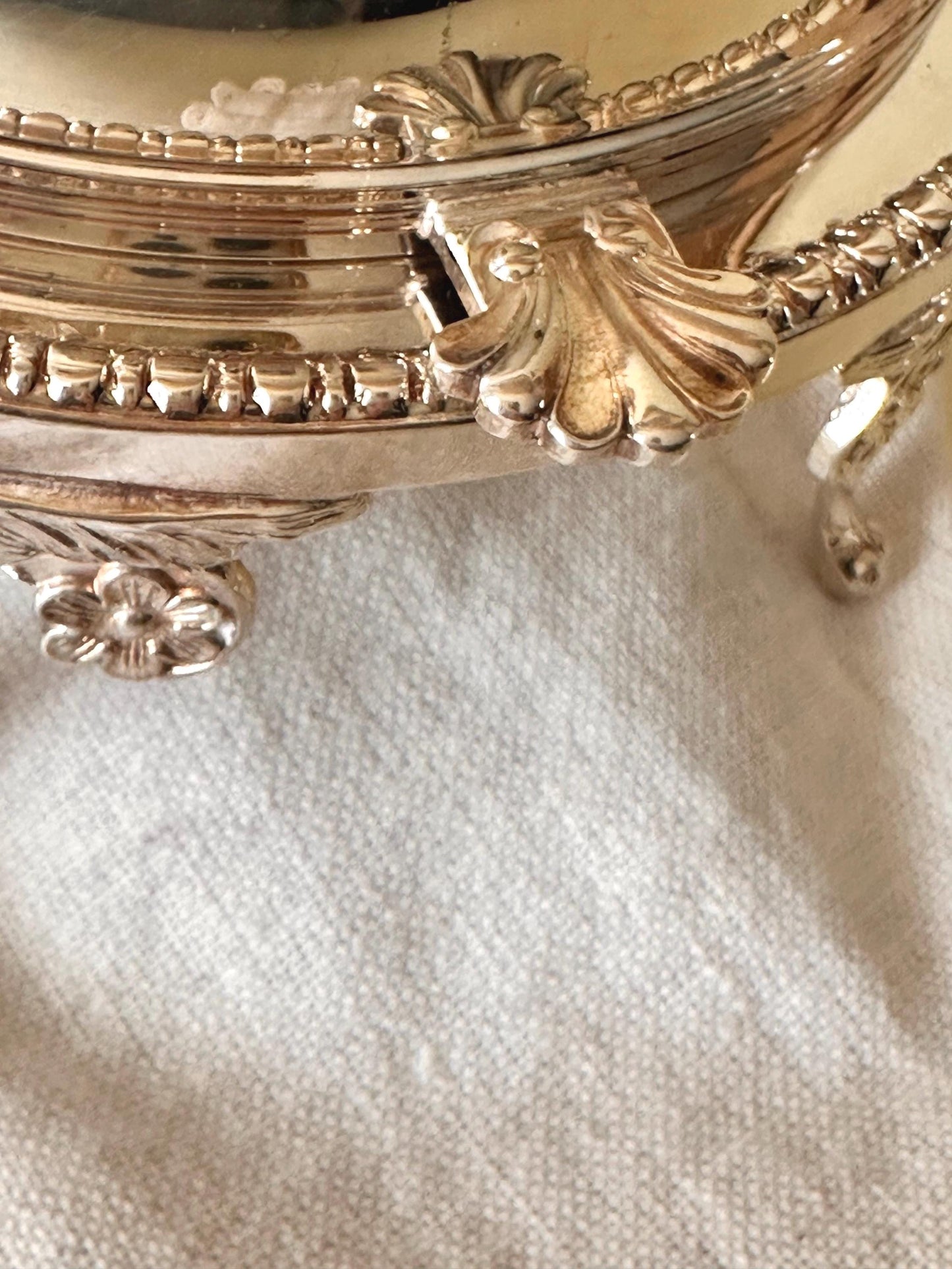 English Silver Plated Caviar Butter Dish, Domed Footed Server