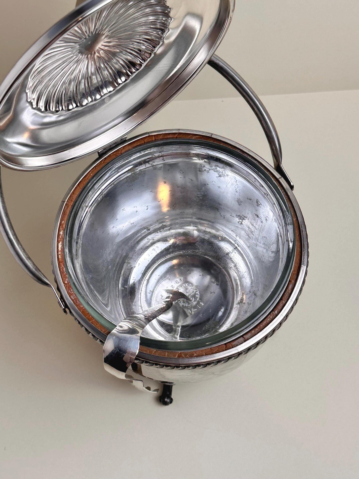 Victorian Silver plated Ice Bucket with Glass Liner