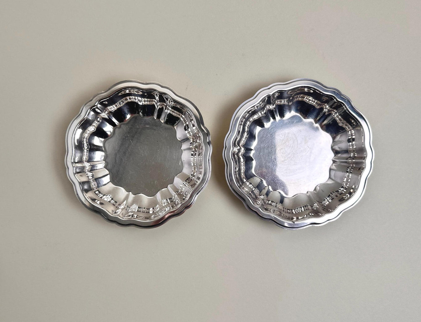 Oneida Silverplate Fluted Bowls, Set of 2