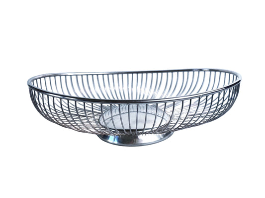 Raymond Silverplate Wire Bread Basket, Mid Century Oval