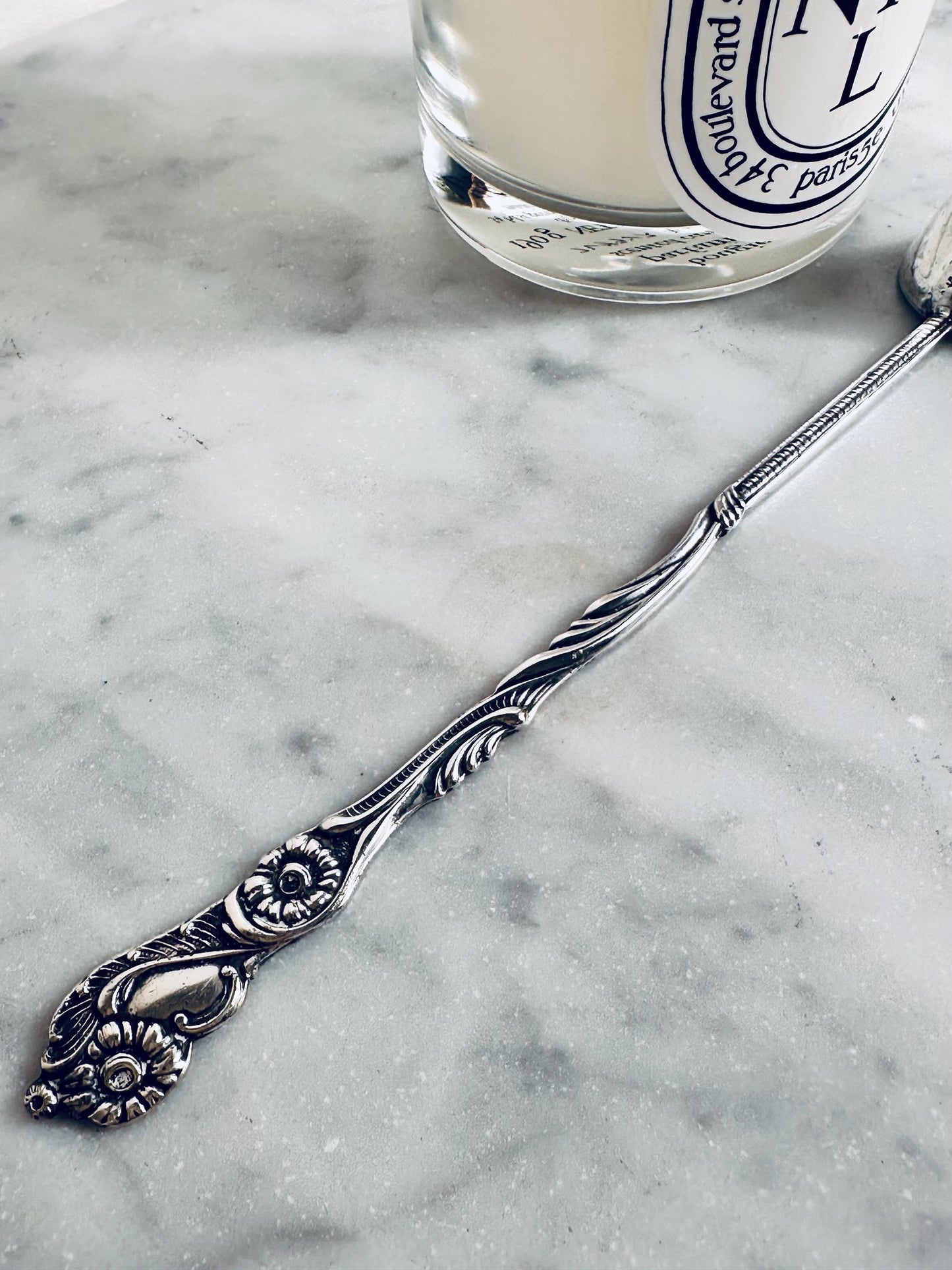 Vintage Ornate Silverplate Candle Snuffer