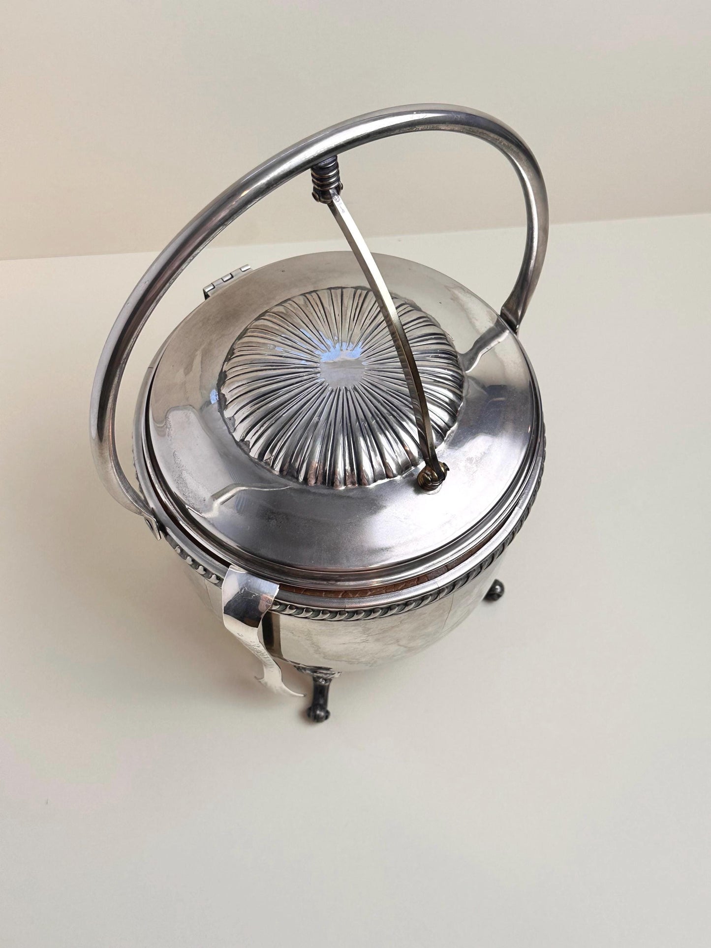 Victorian Silver plated Ice Bucket with Glass Liner