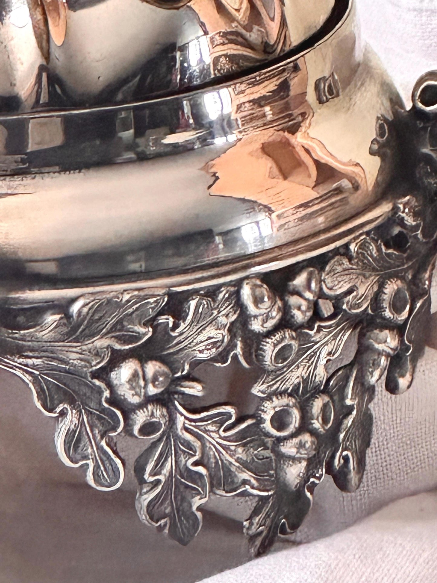 Large Silver Plated Samovar Tea Urn, Hot Water Server, 16.5 Inch
