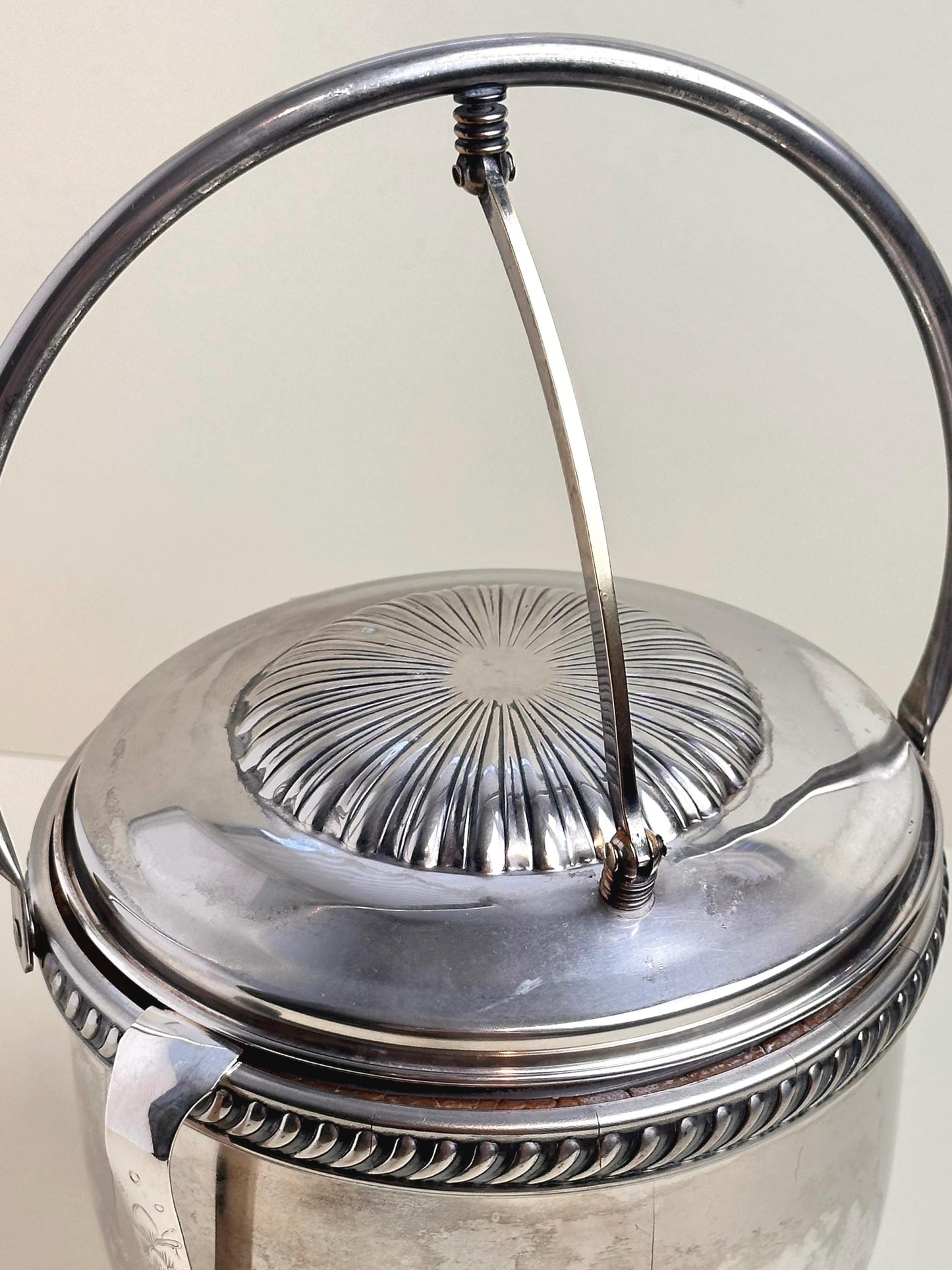 Victorian Silver plated Ice Bucket with Glass Liner