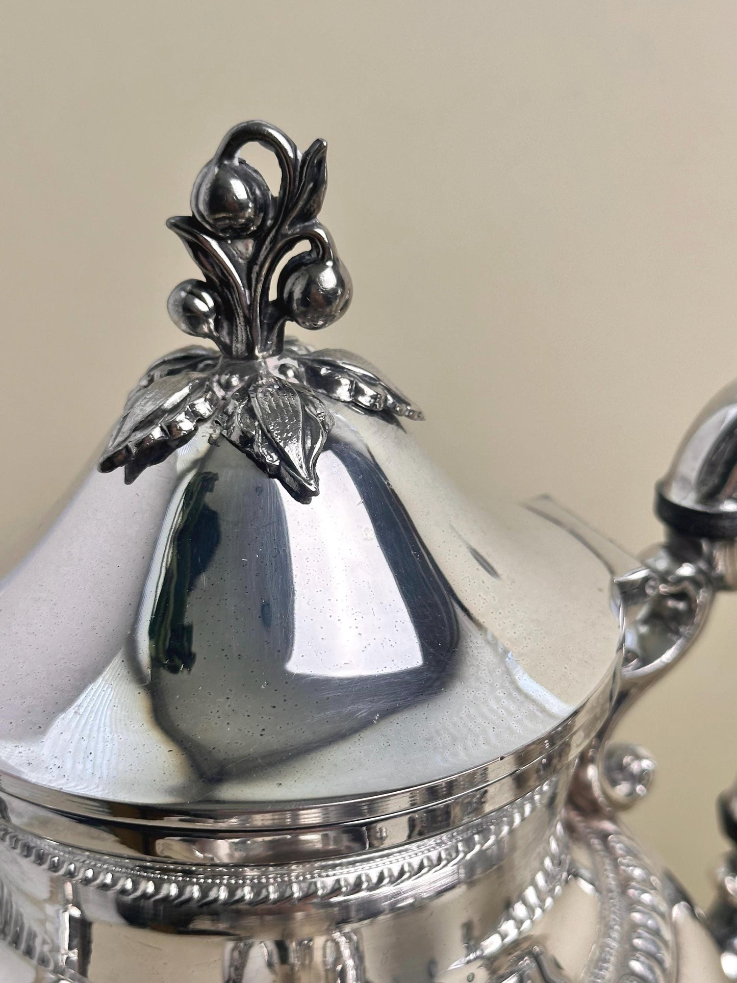 Large Vintage Silverplate Tea Coffee Service, Ornate 4 Piece Set