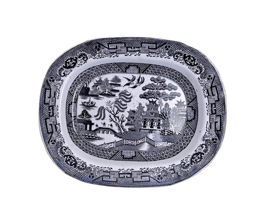 black and white transfer ware 